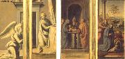 BARTOLOMEO, Fra The Annunciation (front), Circumcision and Nativity (back) Spain oil painting artist